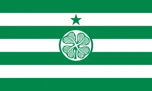 A Green And White Flag With A Star In The Middle Wallpaper