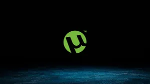 A Green Logo With A Black Background Wallpaper