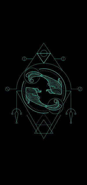 A Green Logo With A Geometric Design Wallpaper