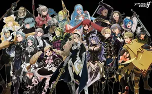 A Group Of Characters Standing Together Wallpaper