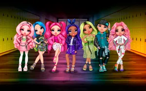 A Group Of Girls In A Locker Room Wallpaper