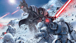 A Group Of Stormtroopers Ready To Take On Rebel Forces. Wallpaper