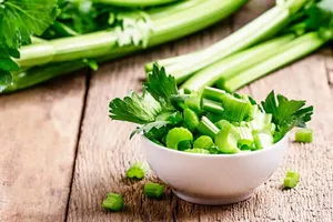 A Healthy Serving Of Fresh Celery In A Bowl Wallpaper