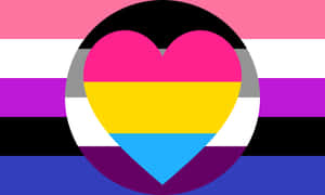A Heart With A Rainbow Flag In The Middle Wallpaper