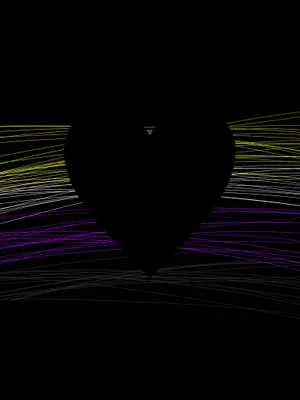 A Heart With Lines On A Black Background Wallpaper