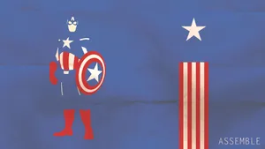 A Heroic Logo Representing The Spirit Of Captain America Wallpaper