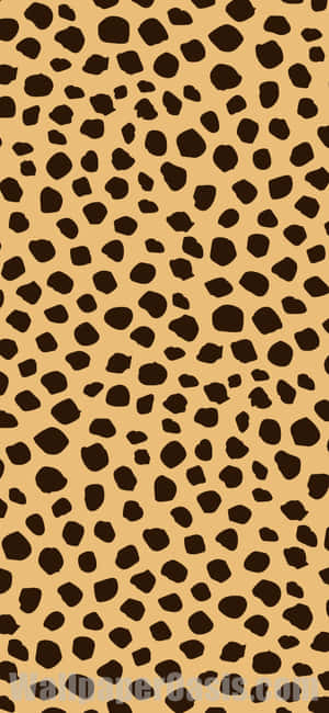 A Leopard Print Pattern In Brown And Black Wallpaper