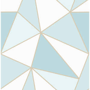 A Light Blue And Beige Geometric Wallpaper Wallpaper