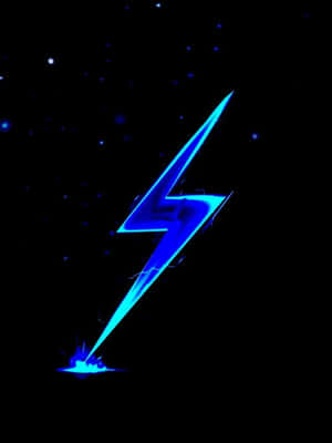 A Lightning Strike Beneath A Sea Of Neon Lights. Wallpaper