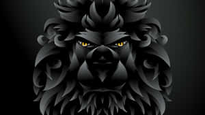 A Male Black Lion Proudly Shows His Dominance Wallpaper