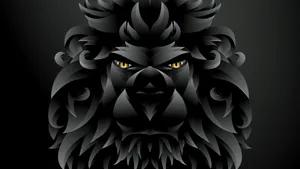 A Male Black Lion Proudly Shows His Dominance Wallpaper
