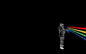 A Man Transforming A Blank Canvas Into Art Wallpaper