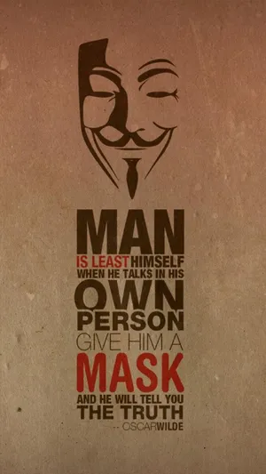 A Man With A Mask On His Face Wallpaper