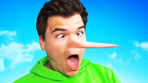 A Man With A Nose Sticking Out Of His Mouth Wallpaper