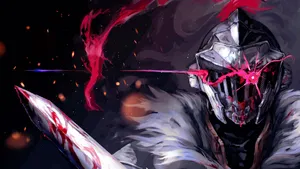 A Man With A Sword And Bloody Eyes Wallpaper