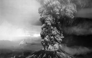 A Massive Smoke Plume From An Active Volcano Wallpaper