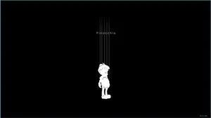 A Melancholic Cartoon Figure Standing Alone Wallpaper