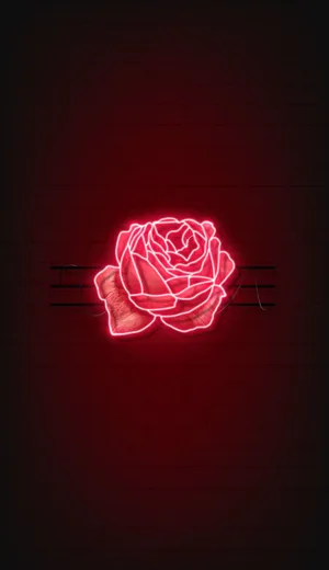 A Mesmerizing Portrayal Of Neon Red Illumination Wallpaper