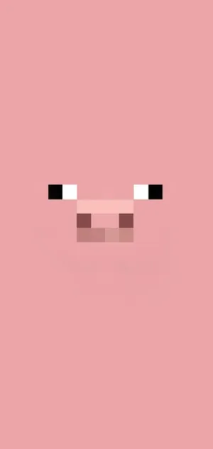 A Minecraft Pig Takes A Stroll Through A Grassy Landscape. Wallpaper
