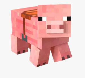 A Minecraft Pig Taking A Break Wallpaper