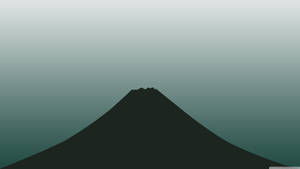 A Minimalistic View Of A Volcanic Mountain Wallpaper