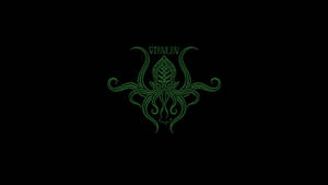 A Mythos-inspired Green Symbol Of Superstition And Fear Wallpaper
