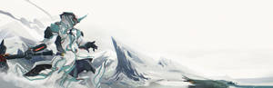 A New Breed Of Soldier Rises From The Ashes Of The Old War. Frost Prepares For Battle In Warframe. Wallpaper