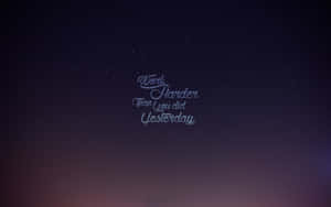 A Night Sky With Stars And A Quote Wallpaper