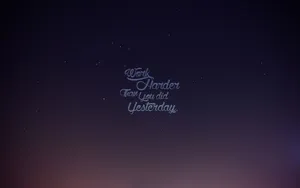 A Night Sky With Stars And A Quote Wallpaper