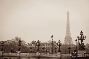 A Paris Skyline View With Monuments And Scenery. Wallpaper
