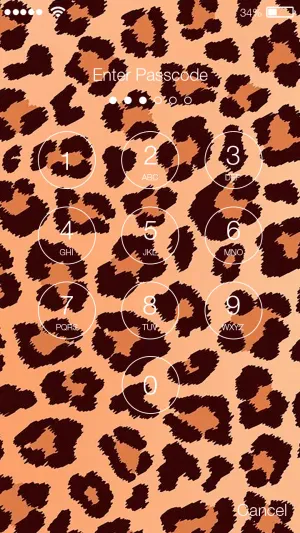 A Phone With A Leopard Print Pattern On It Wallpaper