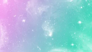 A Pink And Blue Galaxy Wallpaper With Stars Wallpaper