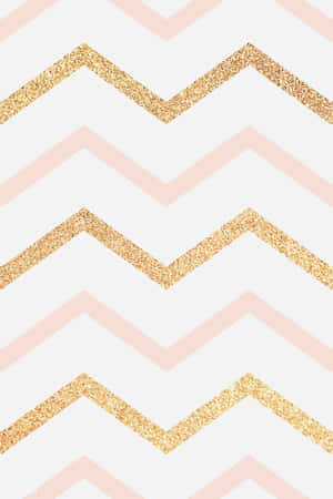 A Pink And Gold Chevron Wallpaper Wallpaper