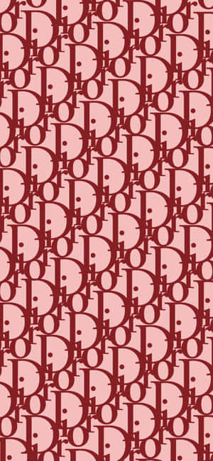 A Pink And Red Pattern With A Large Number Of Letters Wallpaper