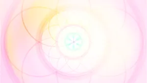 A Pink And Yellow Abstract Background With A Circular Shape Wallpaper