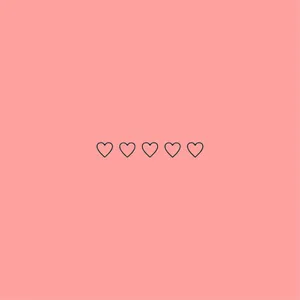 A Pink Background With Hearts On It Wallpaper