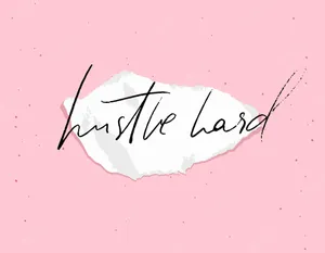 A Pink Background With The Word Hustle Land Wallpaper