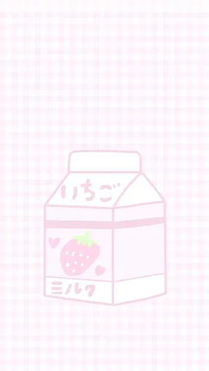 A Pink Box With Strawberries On It Wallpaper