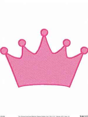 A Pink Crown Embroidery Design Wallpaper