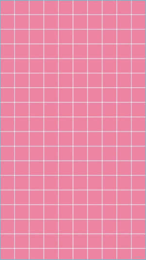 A Pink Grid Pattern With Squares On It Wallpaper