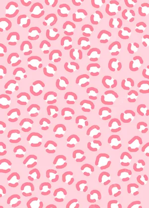 A Pink Leopard Print Pattern With White Spots Wallpaper