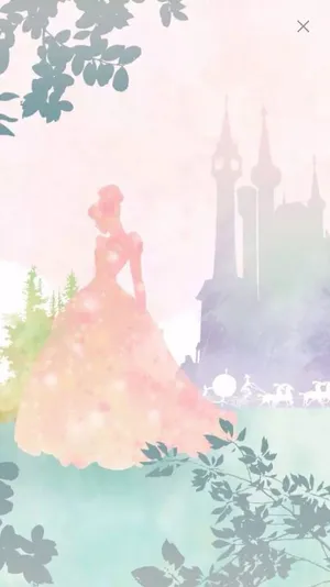 A Pink Princess In A Pink Dress Is Standing In The Water Wallpaper