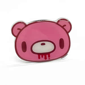 A Pink Teddy Bear Pin With Blood On It Wallpaper