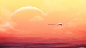 A Plane Flying In The Sky Wallpaper