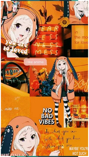 A Playful Collage Of Anime Character Runa Yomozuki Wallpaper