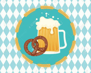 A Playful Pretzel Design Wallpaper
