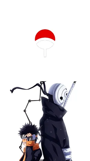 A Poignant Moment Of Obito Uchiha's Life: Old And Young Obito Back-to-back Wallpaper