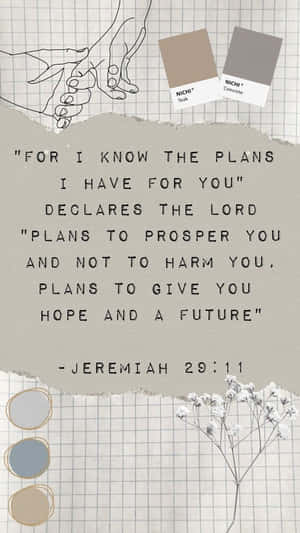 A Poster With The Words For I Know The Plans I Have For You Wallpaper