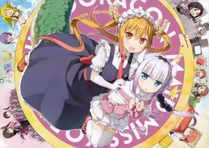 A Poster With Two Girls In A Circle Wallpaper