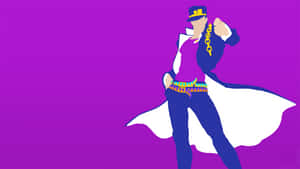 A Purple Background With A Man In A Purple Coat Wallpaper